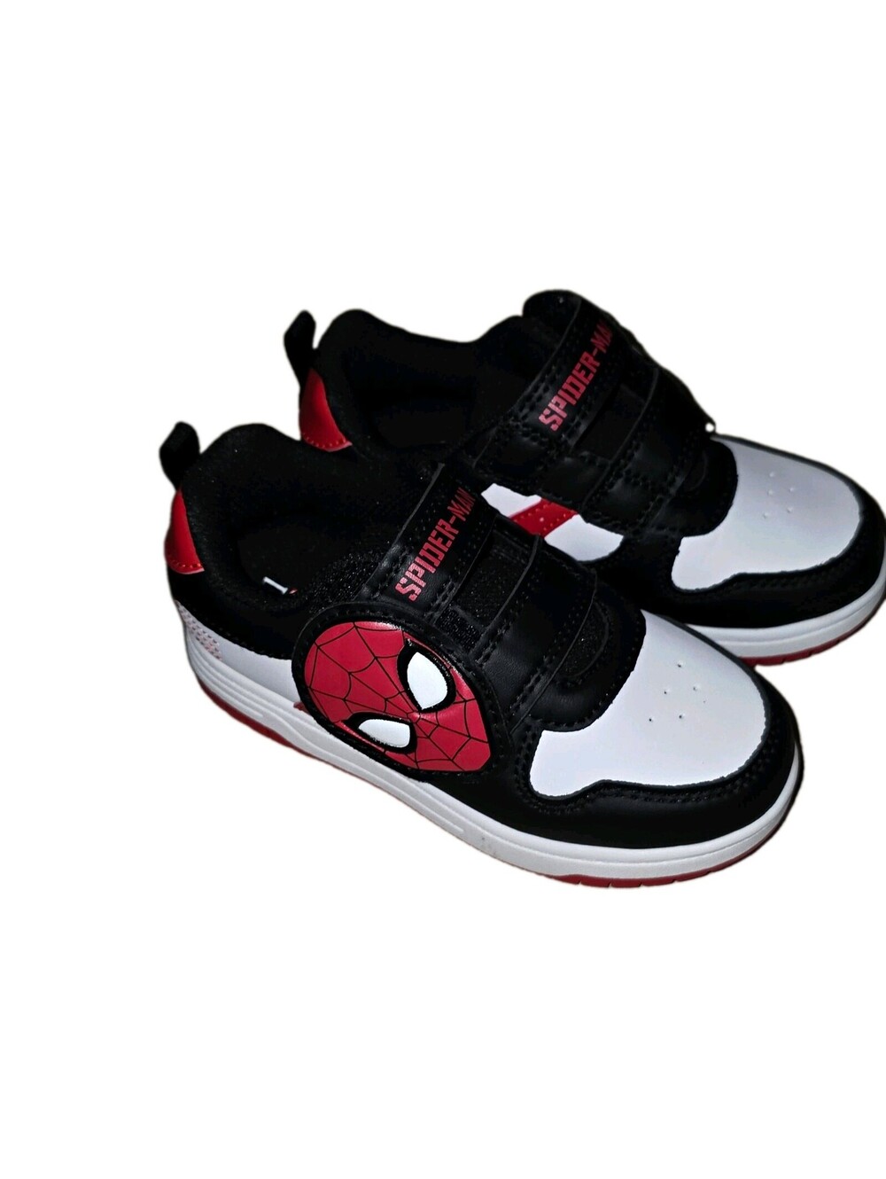 Marvel Spider-Man Unisex Kids Hook & Loop Low Top Sneakers US 11 Black/Red